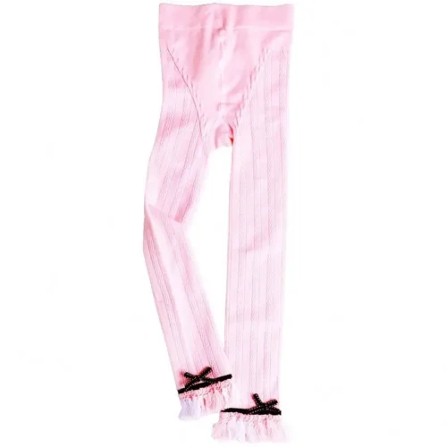 Girls 9/10 Lace Trim Dance Leggings