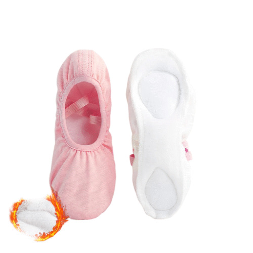 Velvet Ballet Flat Shoes – Soft Split Sole Design