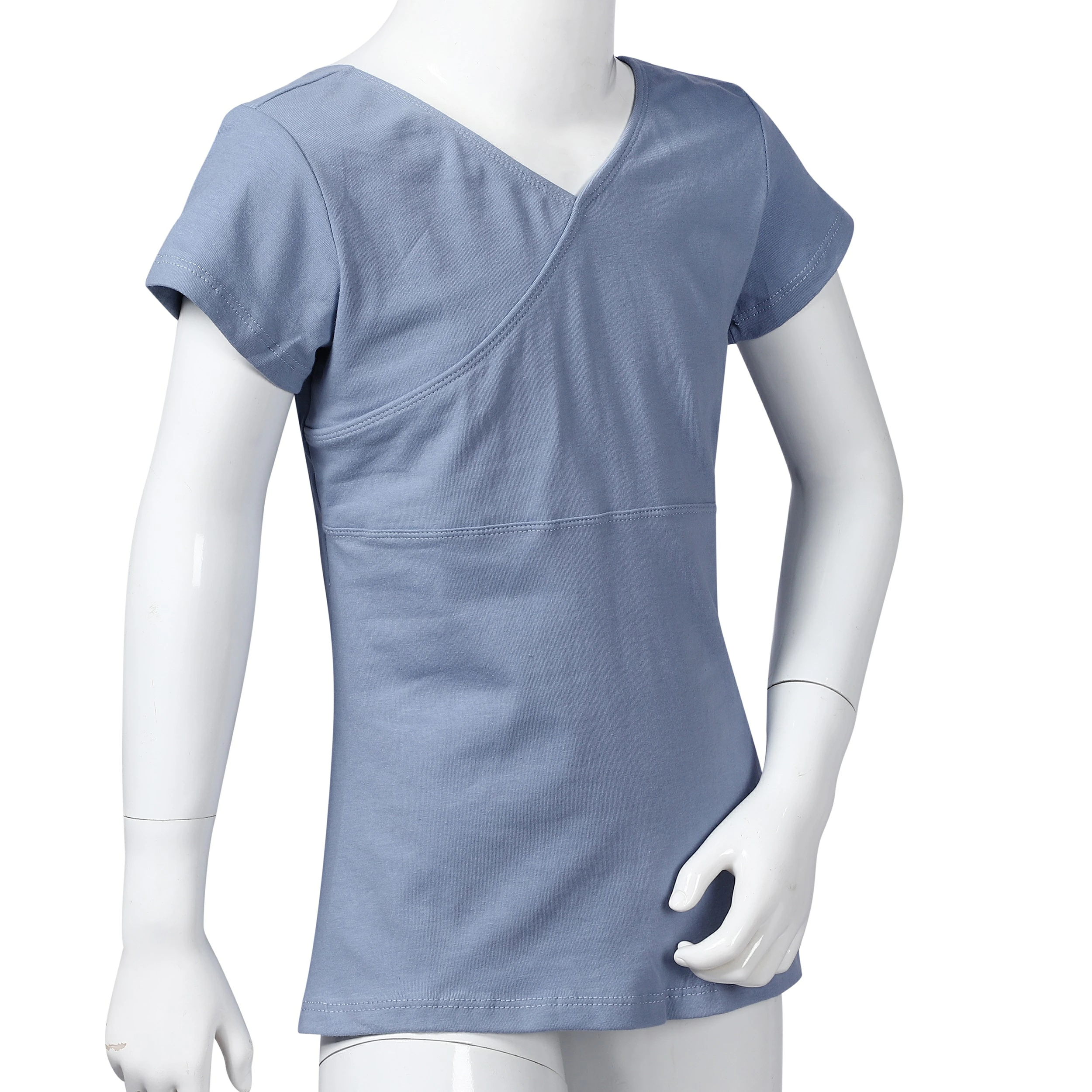 Girls' Short Sleeve Ballet Top – Cotton Front Cross Design - Image 15