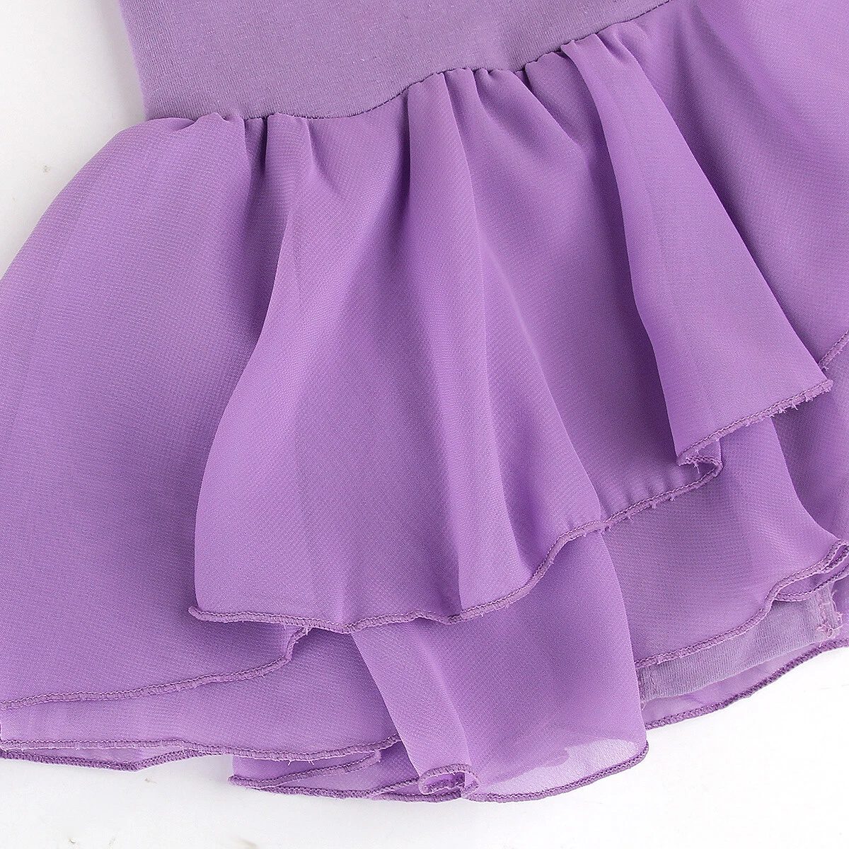 Girls Crystal Rhinestone Ballet Leotard with Tutu Skirt - Imagen 10