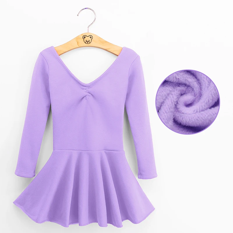 Girls Lycra Skirted Ballet Insulated Leotard β Cotton Bodysuit with Bow Back - Image 2