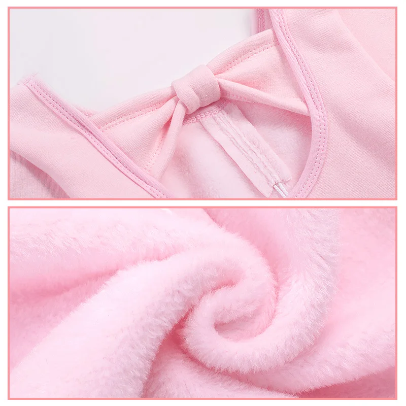 Girls Lycra Skirted Ballet Insulated Leotard β Cotton Bodysuit with Bow Back - Image 5