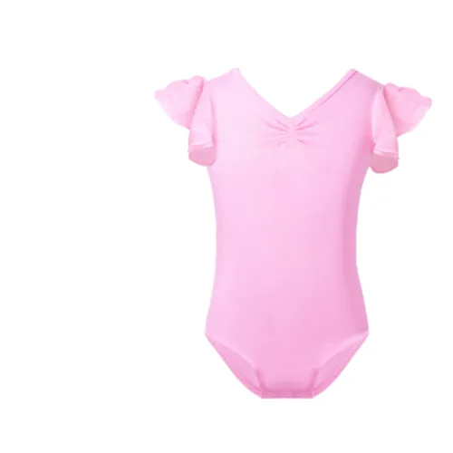 Girls Chiffon Ballet Leotards – Double V Training Dancewear