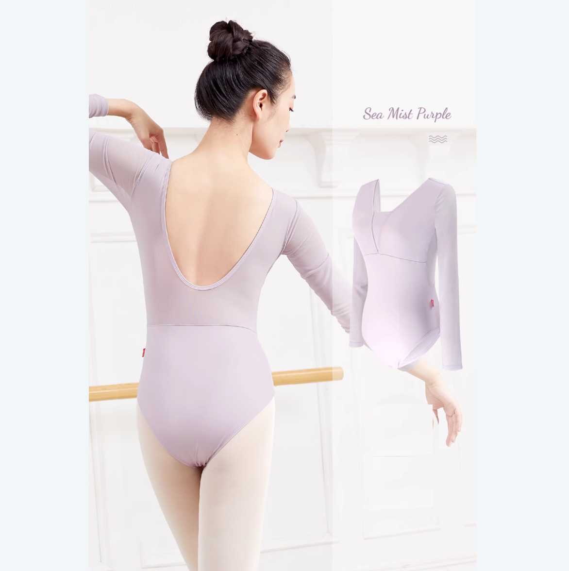 Women's Ballet Leotard – V-Neck Backless Design - Imagen 3