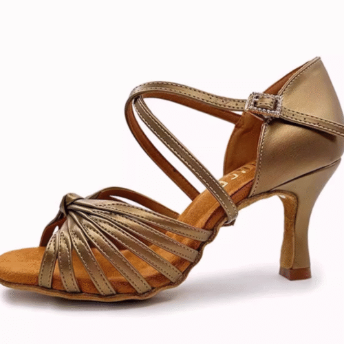 Latin Dance Shoes – Women's Seven-Strap Knotted Design